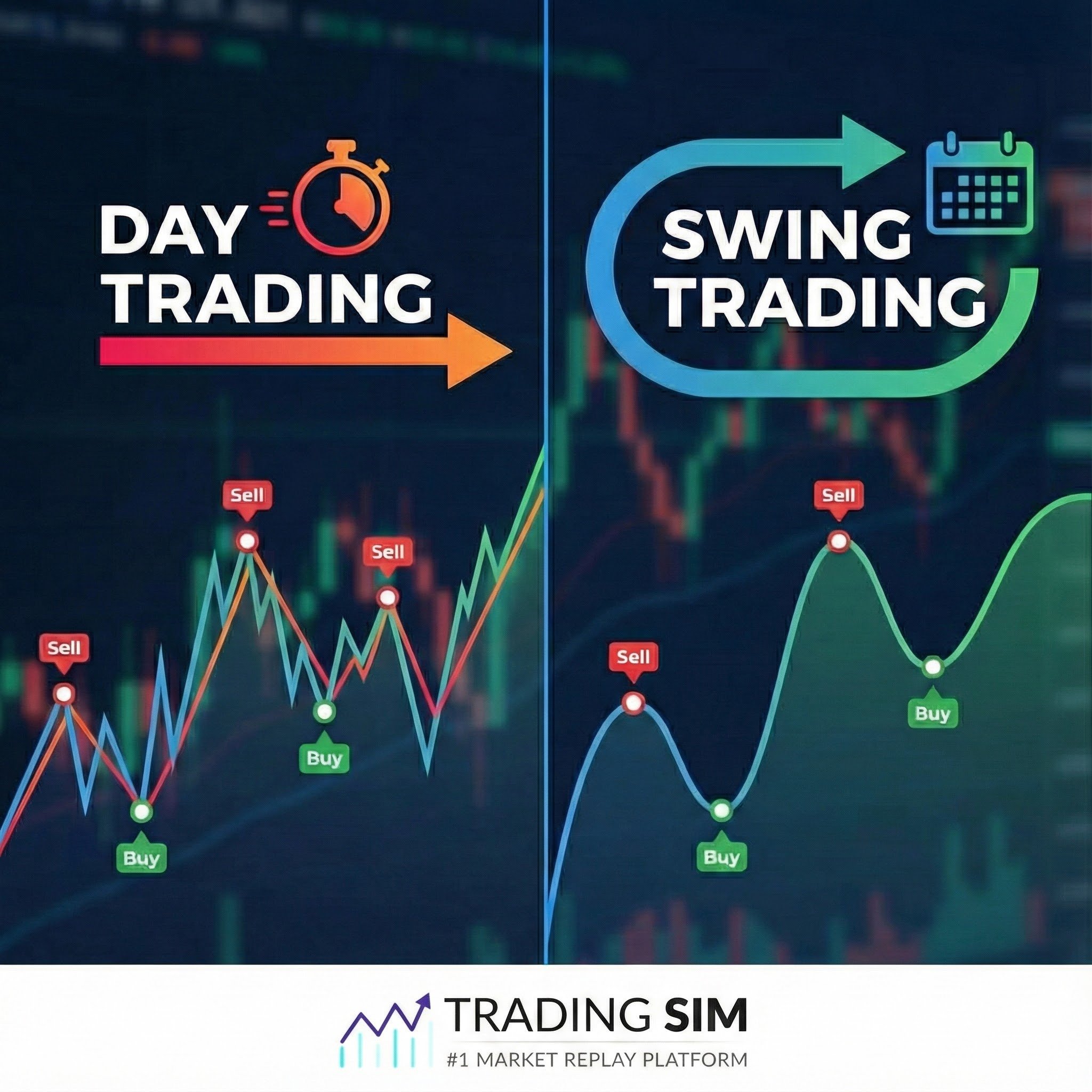 day trading vs. swing trading